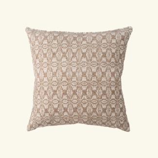Hand-woven cushion | baby alpaca & cotton | BEIGE