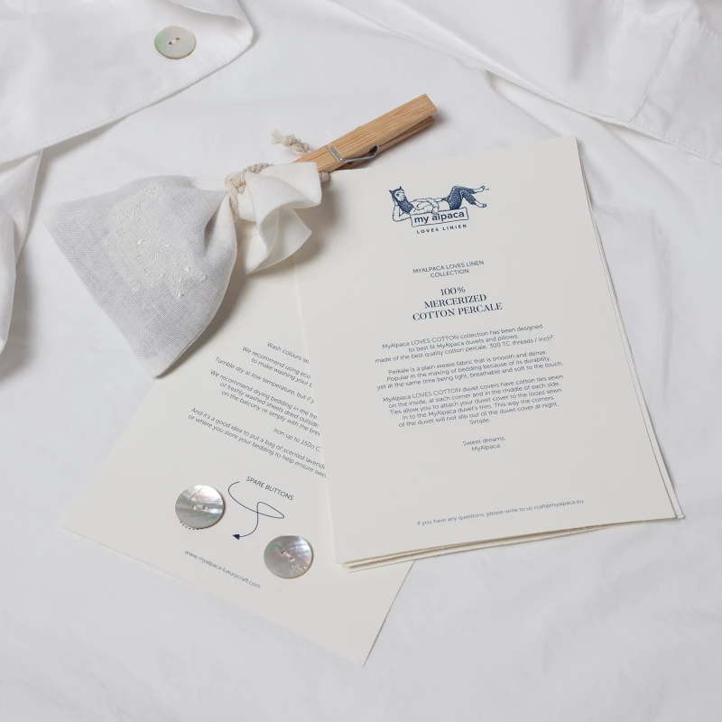 3. Duvet cover in cotton percale | WHITE CLOUD