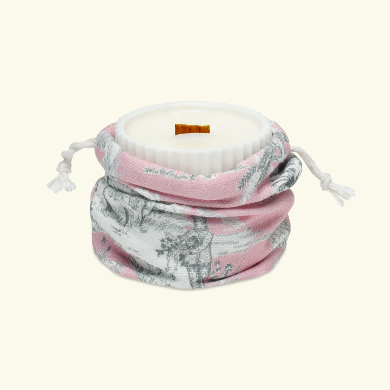 3. Parian porcelain Rose & Linen candle