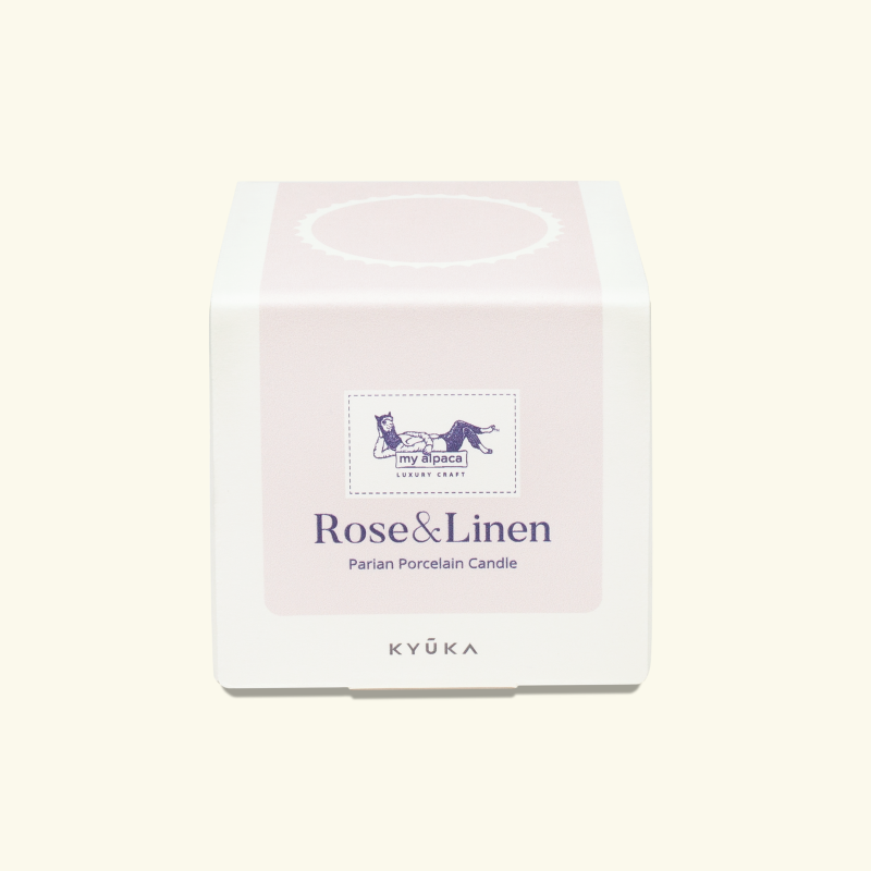 2. Parian porcelain Rose & Linen candle