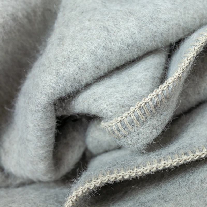 4. Alpaca & wool bedspread | NATURAL SILVER