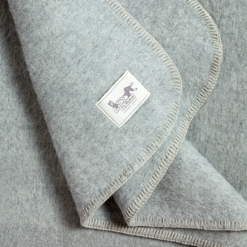 3. Alpaca & wool bedspread | NATURAL SILVER