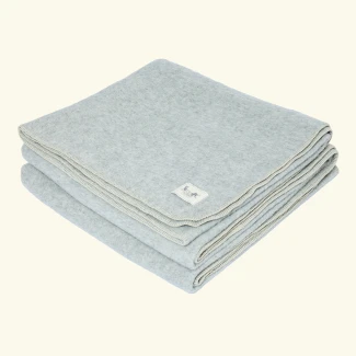 Alpaca & wool bedspread | NATURAL SILVER
