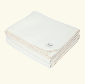 Alpaca & wool bedspread | IVORY