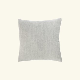 Fishbone baby alpaca decorative cushion white - silver