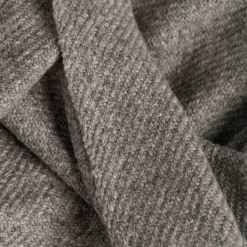 2. Baby Alpaca & Organic Cotton Throw | NATURAL GREY
