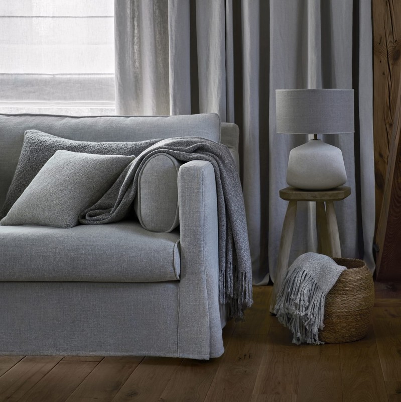 6. Baby Alpaca & Organic Cotton Throw | NATURAL GREY