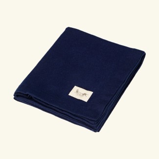 Kids’ blanket 100% baby alpaca - Navy Blue